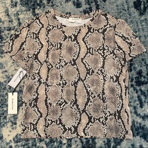 Aritzia Babaton Everyday T-Shirt Snake Print